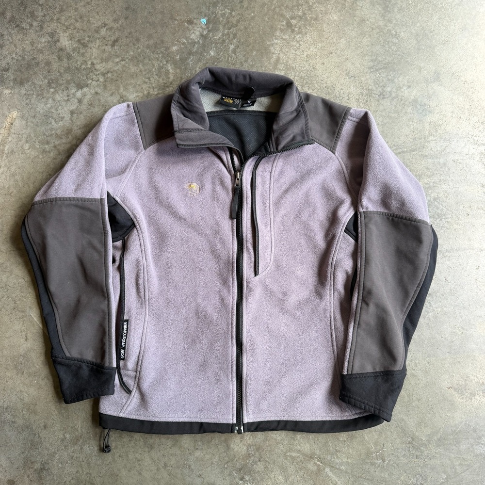 Mountain Hardwear Jacket Womens 12 Purple Fleece Gore Windstopper Hiking Outdoor